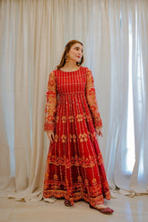 AHMAR - 3 PCS (- Embroidered - Hand Embellished)