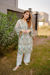 ROSHNI - 3PC SUIT (- Embroidered - Hand Embellished)