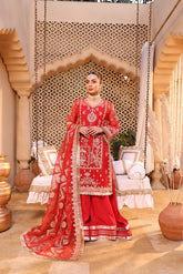 MAAH GUL - 3 PCS (-EMBROIDER - HAND EMBELLISHED SUIT)