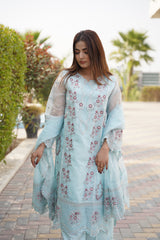 SAPPHIRE - 3 PCS - Embroidered