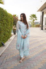 SAPPHIRE - 3 PCS - Embroidered