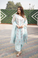 SAPPHIRE - 3 PCS - Embroidered