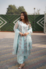 SAPPHIRE - 3 PCS - Embroidered