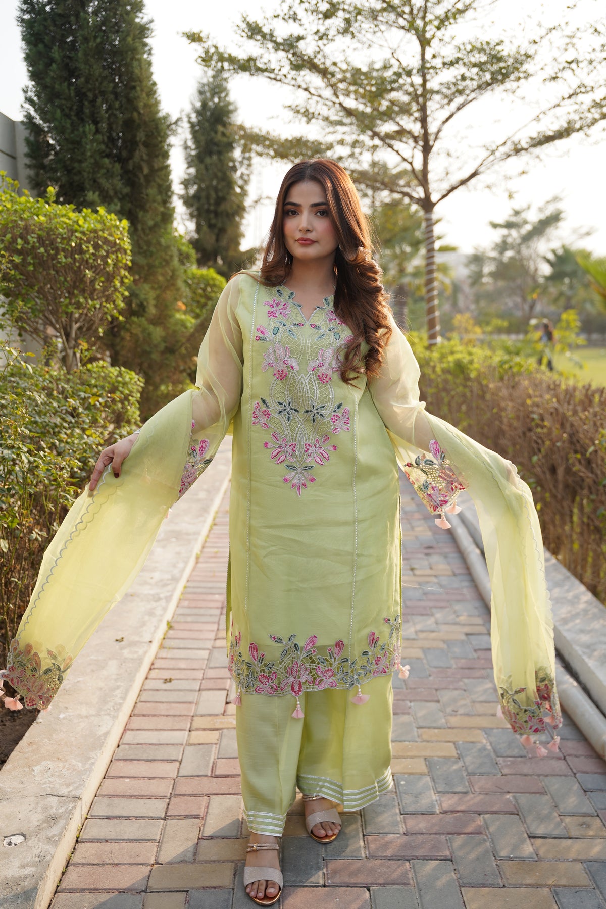 MEHRO - 3 PCS - Embroidered