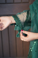 DEEP TEAL 3 PCS - Embroidered