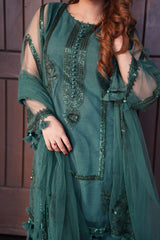 DEEP TEAL 3 PCS - Embroidered