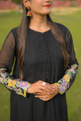 2 Piece Embroidered Chiffon