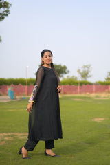 2 Piece Embroidered Chiffon