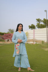 3 Piece Embroidered Silk