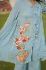 3 Piece Embroidered Silk