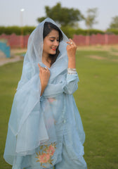 3 Piece Embroidered Silk