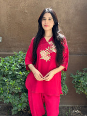 ROSE 2PC-EMBROIDERED